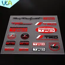 12x12cm Sheet Red TRD Racing Development Sportio Badge Colored Sticker Set Refitting Car Styling Decal Exterior Decor for Toyota