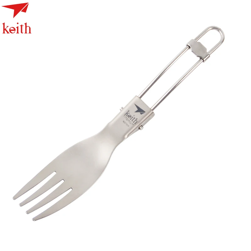 2016 OEM New Mode Keith Ti5303 Titanium Folded Spork outdoor And Camping Table Cooking Ware Set Best Price 