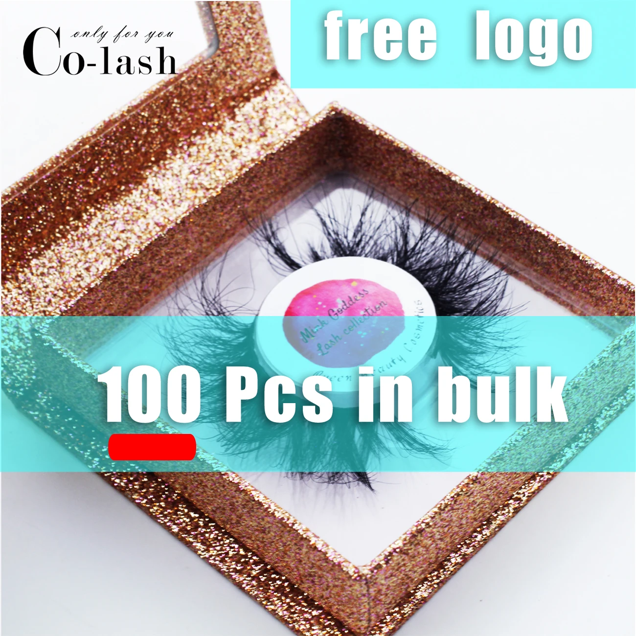 

Colash Square False Eyelash Packaging Box Custom lash box Fake 3d Mink eyelashes Boxes Faux Cils lash strip Case with lashes