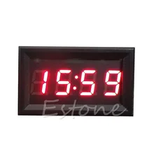 Hot Sale LED Display Digital Clock 12V/24V Dashboard Car Motorcycle Accessory 1PC Drop shipping