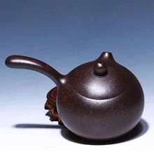 200 мл креативный чистый ручной кунг-фу чайный горшок yixing руда фиолетовая глина черная глина керамическая Тан Ю чайник офисная Классическая чайный горшок подарки
