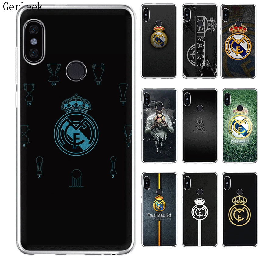 

Gerleek Real Madrid Club Silicone Tpu Case For Redmi S2 4A 4X 5 5A 5 Plus 6A 6 Pro Note 7 Cover