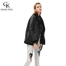2016 New Winter Fashion High Quality Artificial Fur Zipper Coat Pockets Warm Couples Sashes Leather Jackets Woman
