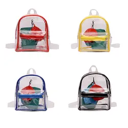 Мини Модные прозрачные женские рюкзаки из прозрачного ПВХ для девочек-подростков на молнии студенческий школьный рюкзак дорожная сумка