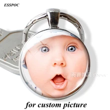 

50pcs Custom Personalized Keychains Photo of Your Lovers Key Rings Holder Baby Shower Gift Wedding Accessories Pendant Jewelry