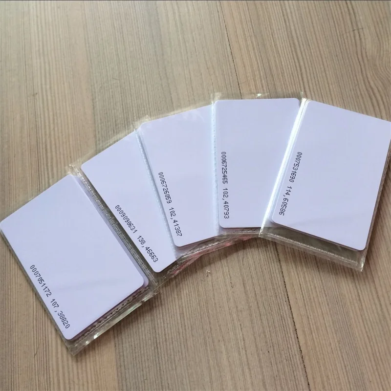 

200pcs/lot Top quality EM ID Card 125KHZ RFID Card 4100/4102 reaction for door Access Control Time Attendance