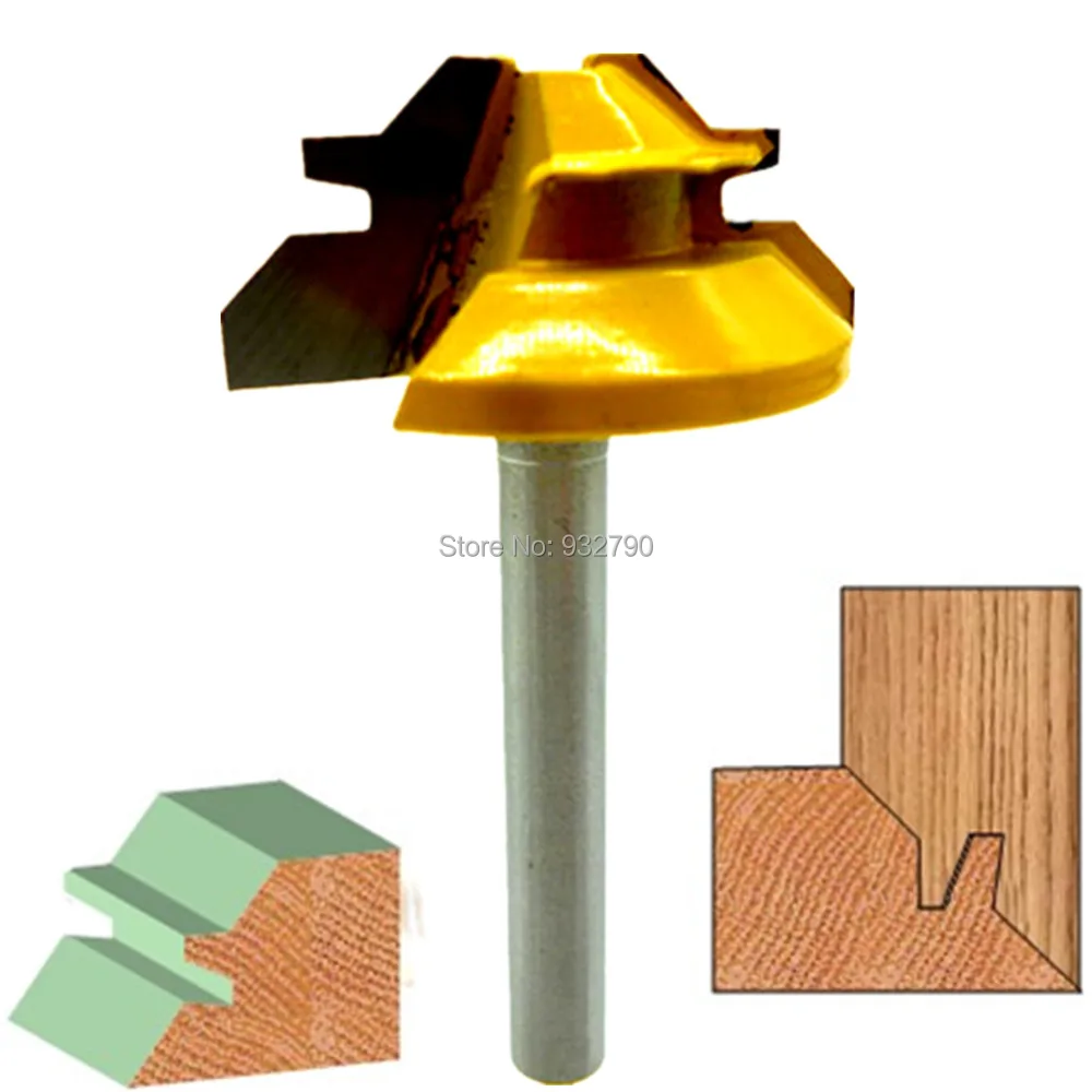 45 Degree Lock Miter Router Bit Two Flute Carbide Cutter