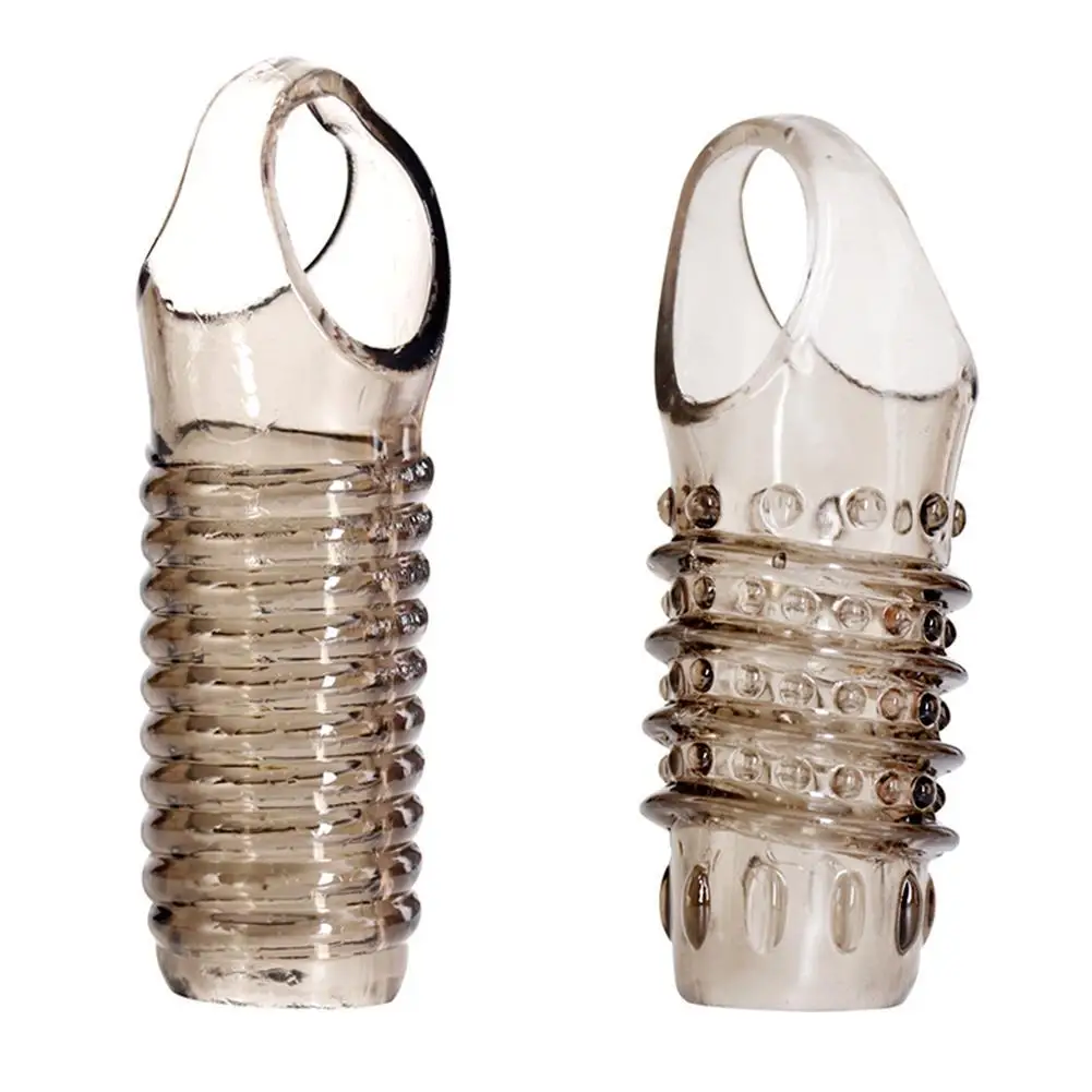 Men s Silicone Vibrating Lock Rings Crystal Spikes font b Dildo b font expander sex toy