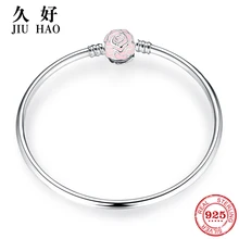 925 пробы Серебряный Шарм Любовь розовая роза браслеты diy для модных ювелирных изделий женские аксессуары модный подарок для ювелирных изделий