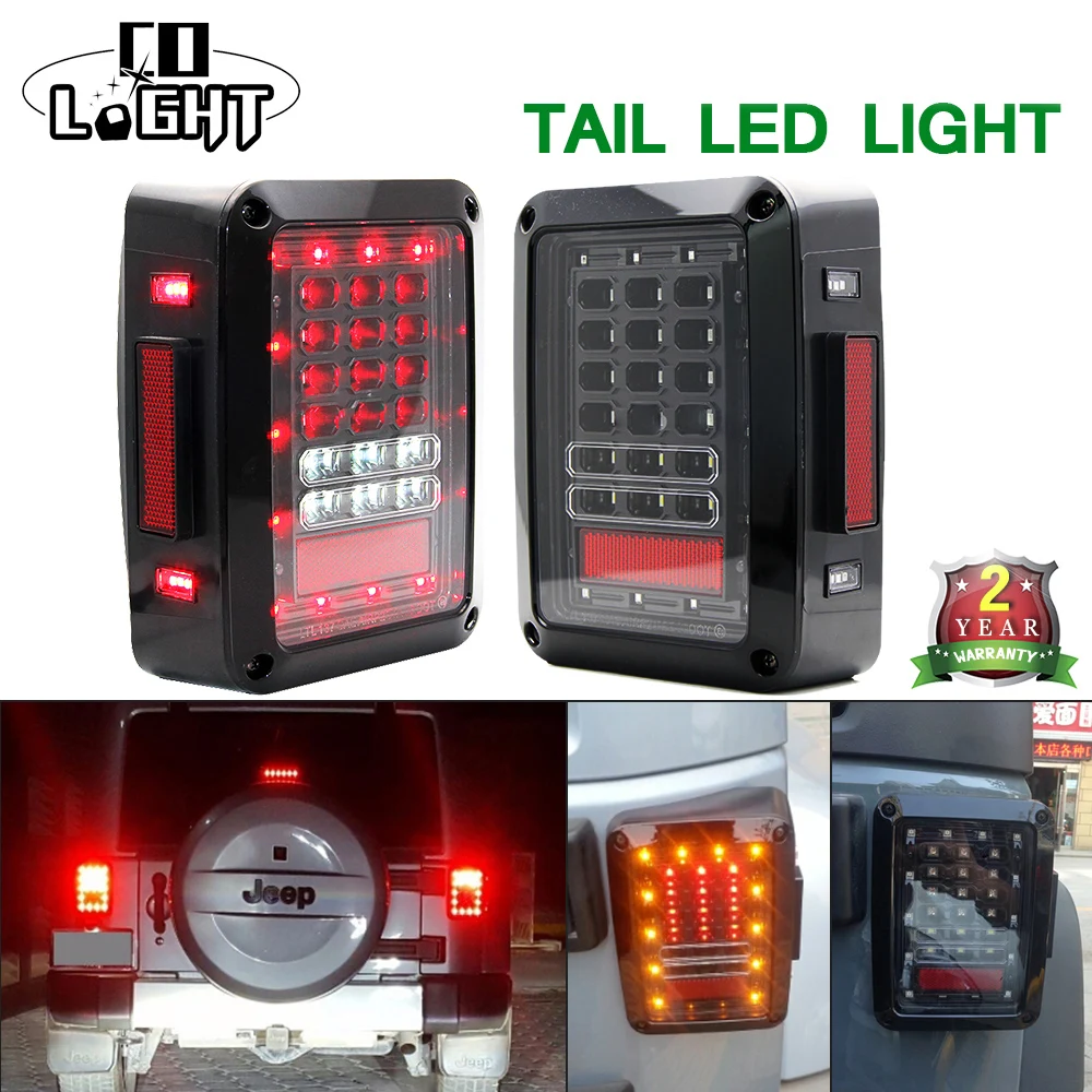 

COLIGHT USA/EU Edition 12V 24V 48W Reverser Brake LED Rear Tail Light For Jeep wrangler LED Turn Signal Turning Reverse Light