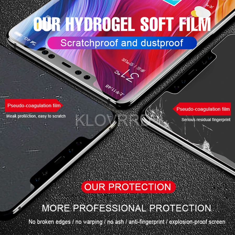 Мягкая защитная пленка на весь экран для Xiaomi Redmi K20 note 7S 7 6 5 pro Global 6A Plus Y2 s2