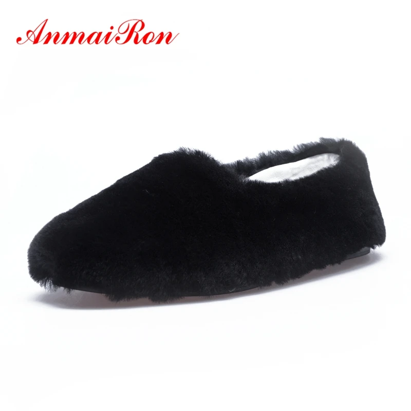 

AnimaiRon Round Toe Basic Zip Flat with Botas Mujer Invierno Women Winter Shoes Botas Mujer Fur Boots Size 34-39 ZYL1551