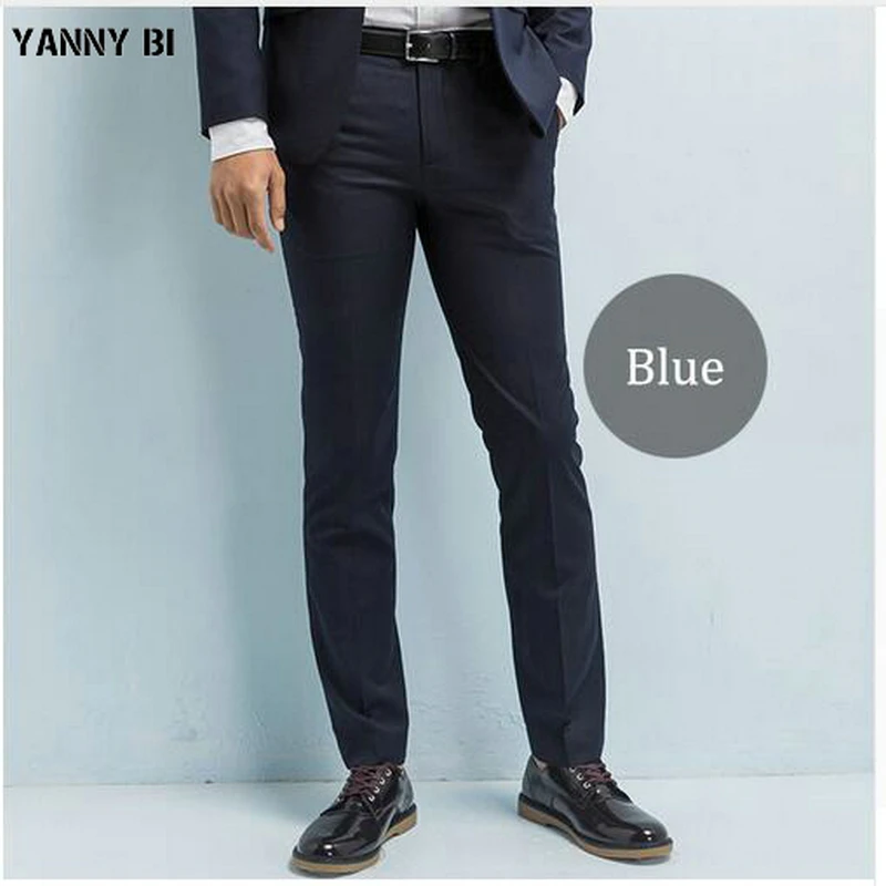 New Arrival Custom Made Men's Dress Pants Trousers Flat Front Slacks