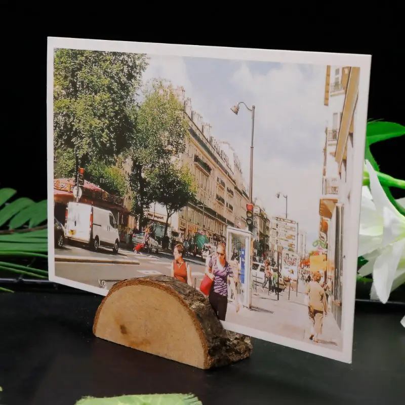 10pcs Rustic Natural Wood Table Name Number Place Card Holder Memo Note Photo Picture Clip Decor Wedding Party