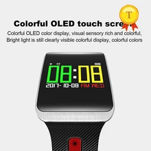 Лучшее качество Цвет OLED Сенсорный экран квадратный сердечного ритма Мониторы Приборы для измерения артериального давления Смарт для подруги бойфренда