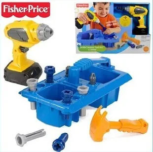 Educativos juego de imaginación herramienta juguetes Fisher perforación  acción Tool Set ingeniero destornillador taladro tornillo|toy girl|toy  shockscrew attachment - AliExpress