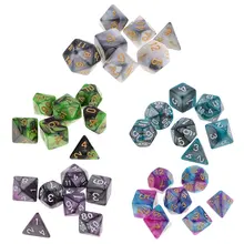 35 шт. многогранные игральные кости акрил 16 мм игральные кости с цифрами для Подземелья и Драконы MTG RPG настольная игра Творческий игрушечные лошадки подарок