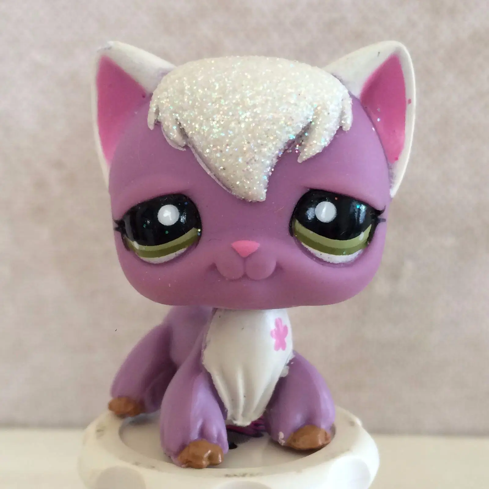 pet shop lps toys 2271 Purple Sparkling Long Hair Angora Catin