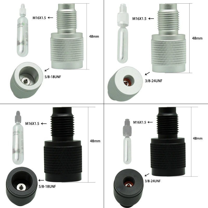 СО2 адаптер Sodastream преобразует стандарт 3/8-24UNF или 5/8-18UNF в 88 г 90 г СО2 бутылка адаптер резьба M16* 1,5