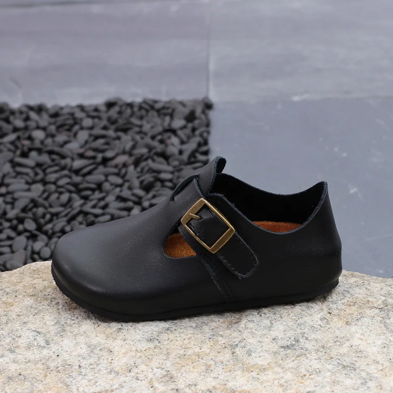 Осенняя японская детская обувь; лоферы из натуральной кожи для мальчиков; модная удобная детская обувь; повседневная обувь для девочек; KS140