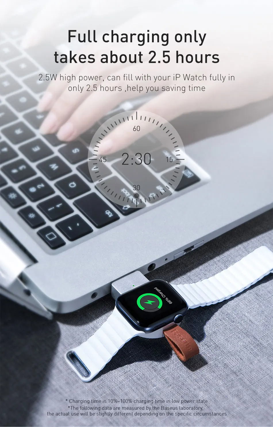 Baseus Qi Wireless Charger For Apple Watch 4 3 2 1 i Series Portable Fast Wireless Charging Dock Magnetic USB Charger For iWatch