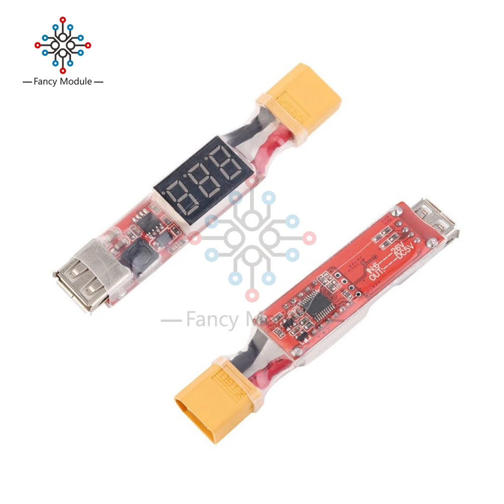 2S-6S Lithium Lipo Battery XT60 Plug to USB 5V Charger Converter Module Cellphone Mobile charger Adapter 01 (7)