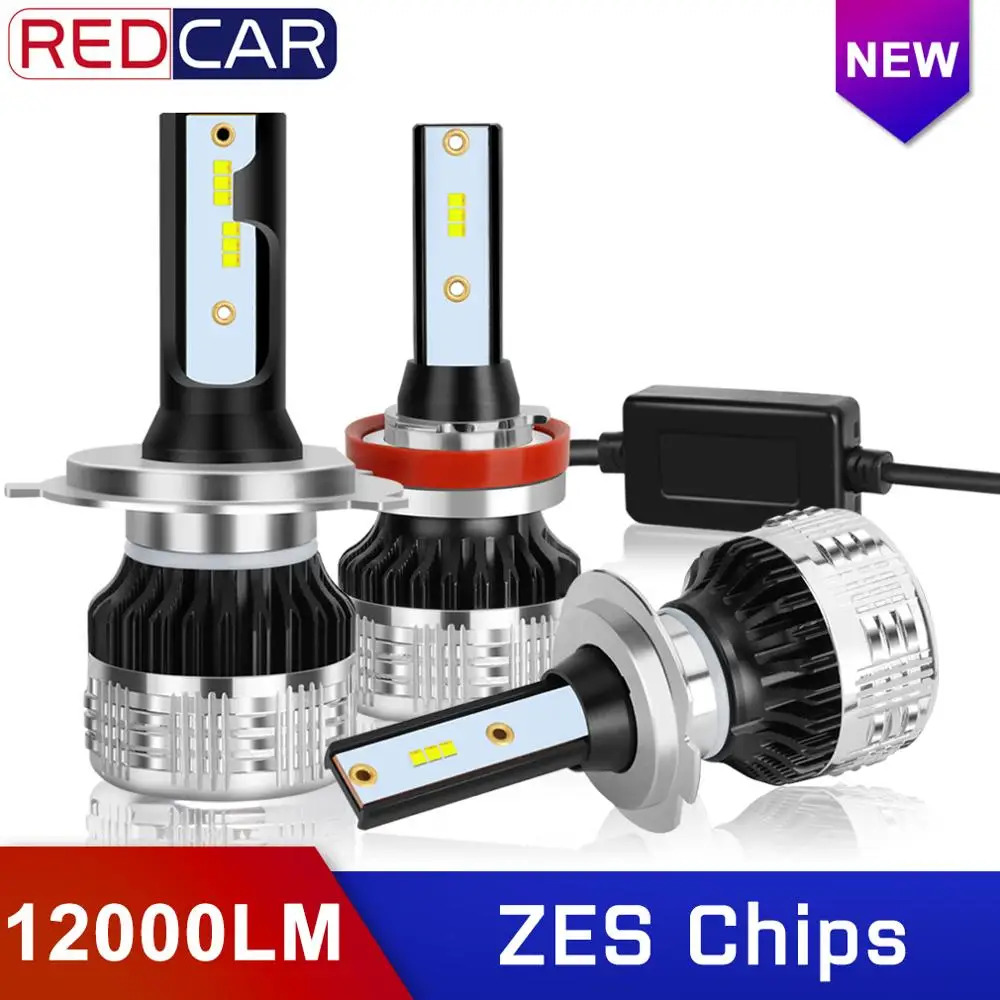 

2Pcs H4 H7 Led H1 H11 H8 Led with Lumileds ZES Chips Canbus H3 HB4 HB3 H27 80W 12000LM Car Headlight Bulbs Auto Lamp Automobiles