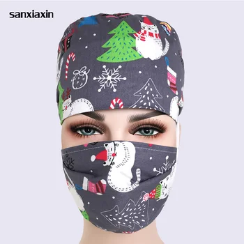 

surgical cap Pharmacy medical Scrub surgery Caps Nurse doctor hat Unisex Adjustable Medical Scrub Clinic Dental Operation Hat