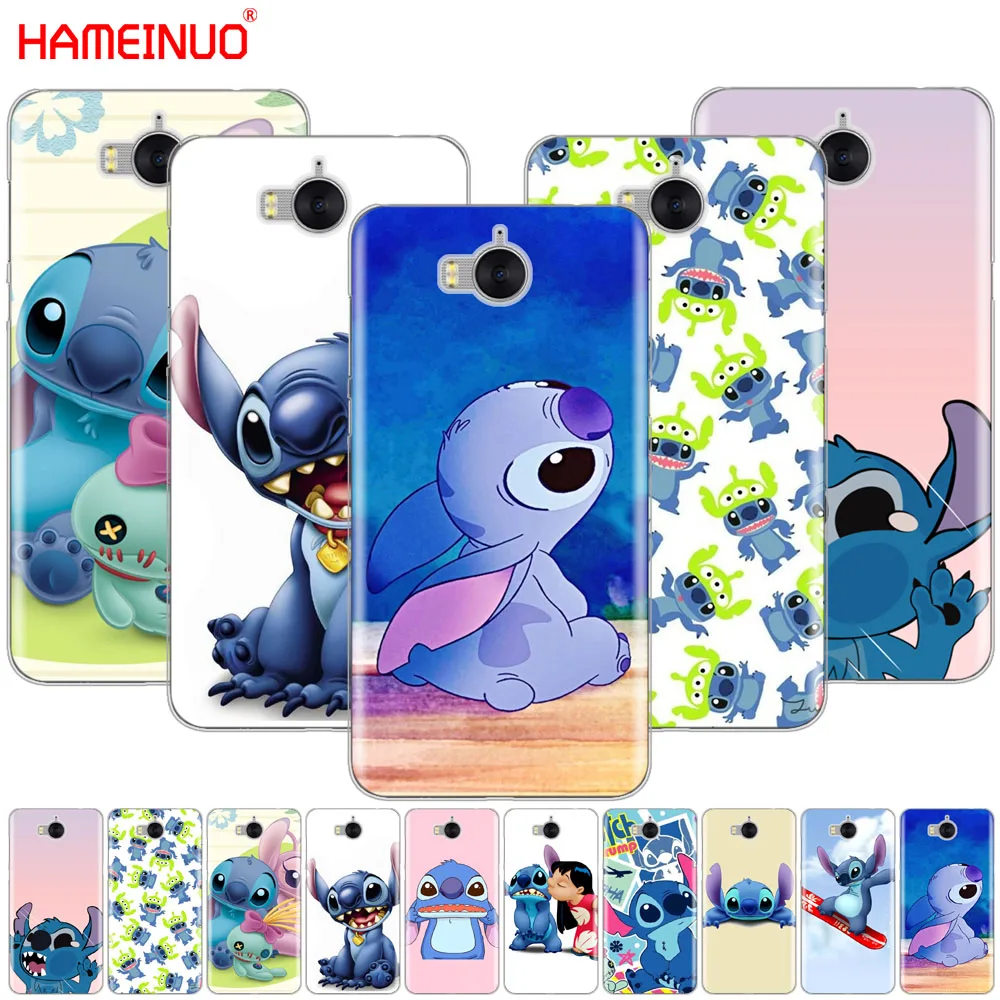 

HAMEINUO Funny Cute Stitch Cartoon cell phone Cover Case for huawei honor 3C 4X 4C 5C 5X 6 7 Y3 Y6 Y5 2 II Y560 2017