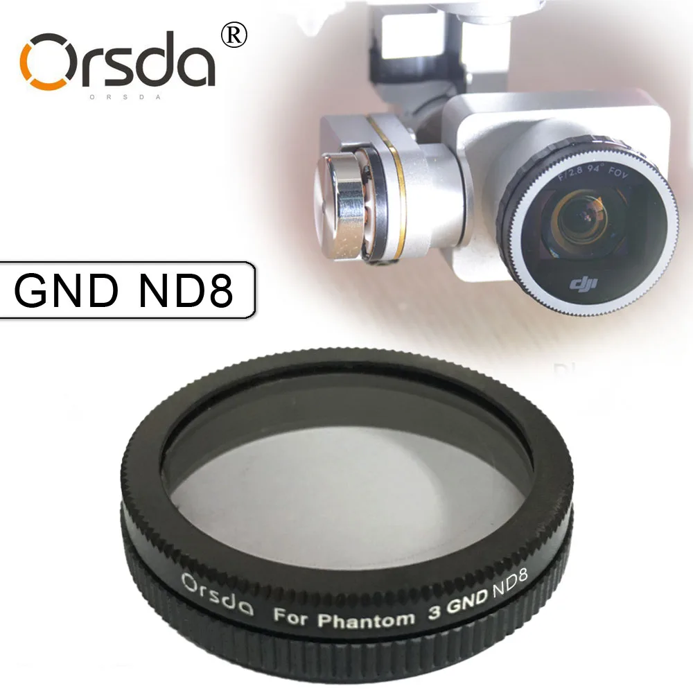 Orsda GND ND8 фильтр для DJI phantom 4 3 Gimbal Камера Ультрафиолетовый фильтр Бла(беспилотный летательный аппарат Quadcopter детали, аксессуары для беспилотного самолета