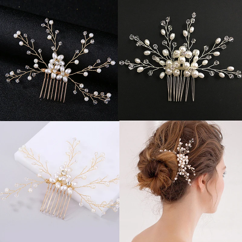 Повязка для волос гребень клипы coroa de noiva Jewelry новые аксессуары для волос для Для женщин жемчужный цветок лентой свадебные диадемы корона