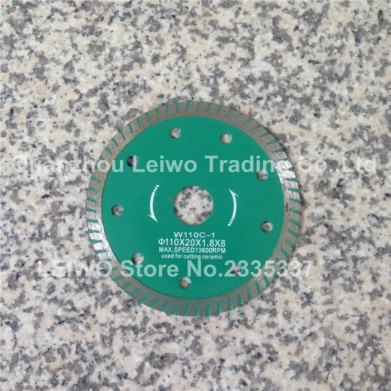 Diamond Turbo Saw Blade 110 mm Cutting Disc for Porcelain Ceramic Inner Hole 20 | Инструменты