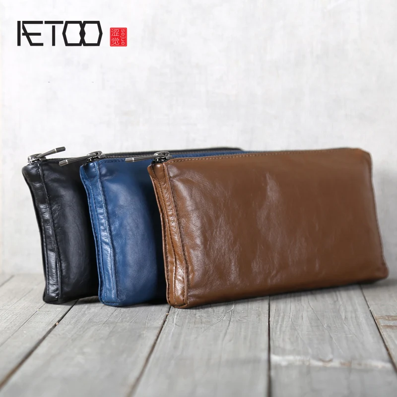 

BJYL Handmade leather wallet head layer cowhide horizontal Wallet