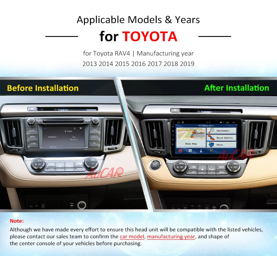 Discount 9" 2 Din 1 Din Android 8.1 Car Radio for Toyota RAV4 2013 2014 2015 2016 2017 2018 2019 Stereo Video GPS Multimedia 6