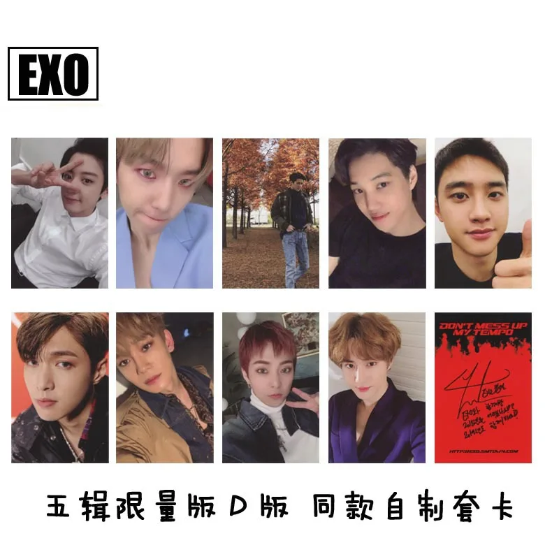 

[MYKPOP]EXO Photo Card 9pcs/Set DON'T MESS UP MY TEMPO KPOP Fans Collection SA19051801