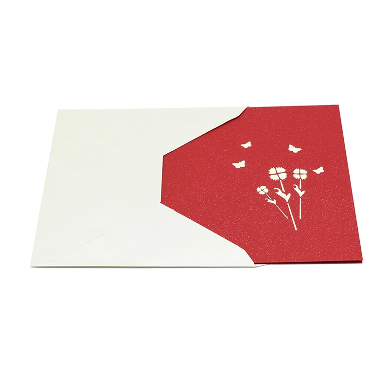 10 шт подсолнечника 3D открытка-раскладушка подарок на день рождения с наклейка на конверт лазерная обработка поздравительная Почтовая открытка