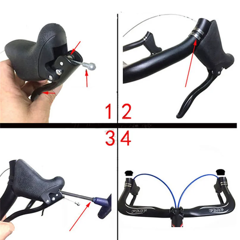 V-Brake Levers Lightweight Alloy Brake Levers 2 Finger Mountain Bike Bicycle BMX MTB V Brake Bike accessories #2d04 (11)