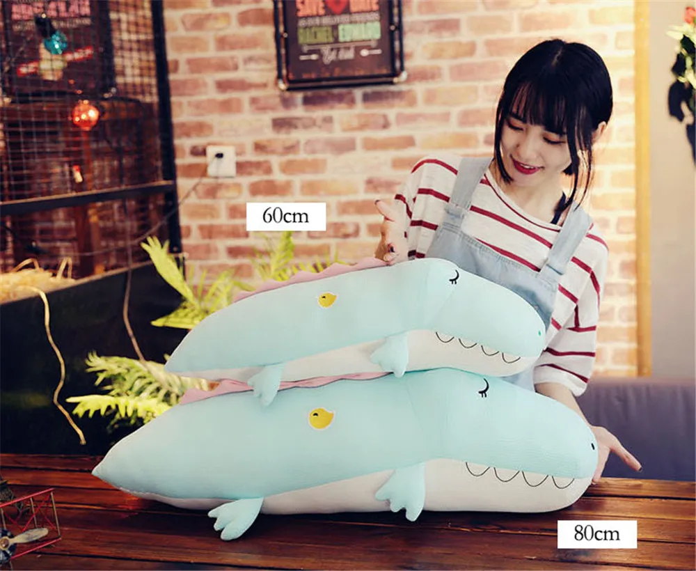 Fancytrader Lovely Cute Plush Crocodile Pillow Doll Big Soft Stuffed Alligator Animals Toys for Children 80cm 31inch13