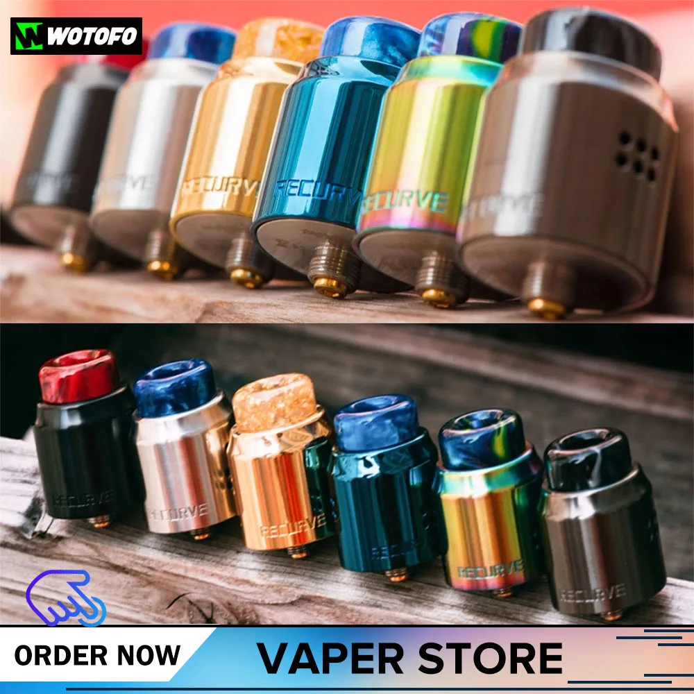 

Original Wotofo Recurve Dual RDA Vape Tank Atomizer Rebuilding Dripping RDA Atomizer Fit Most E-Cigarette Mod 510 810 Thread