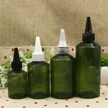 

50ml/100ml/150ml/200ml olive green PET bottle with with sharp plastic lid,emulsion/seasoning solvent bottle,food sto
