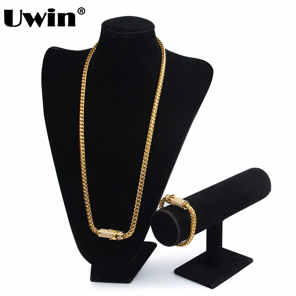 Ювелирный Комплект из колье и браслета нержавеющей стали|luxury jewelry set|fashion setjewelry sets