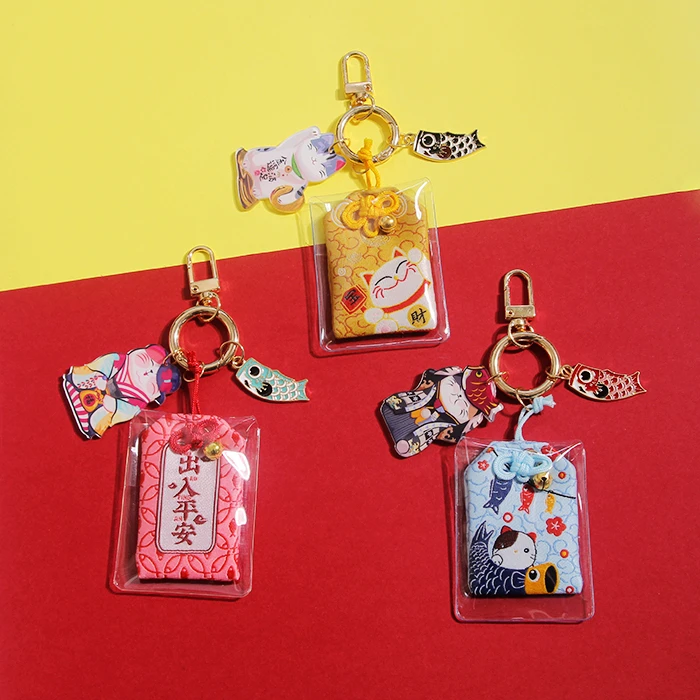 Брелок для ключей Omamori night owl Maneki Neko брелок с помпоном|Брелоки| |