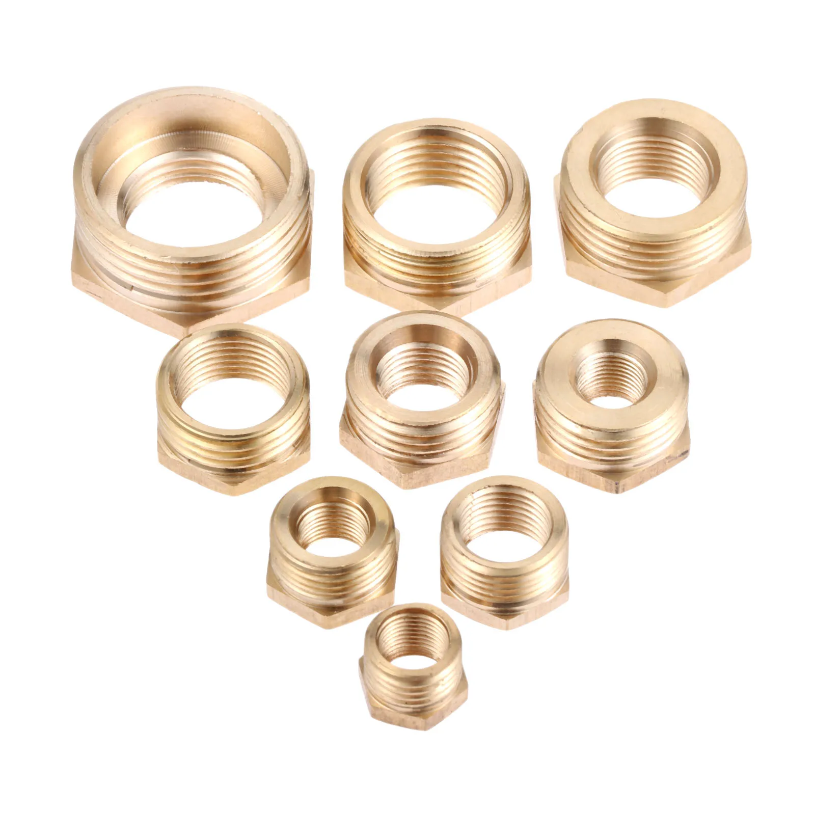 

2Pcs 1/8" 1/4" 3/8" 1/2" 3/4"1" Brass Pneumatic Hose Fitting Hex Reducer Bushing Female to Male Change Coupler Connector Adapter