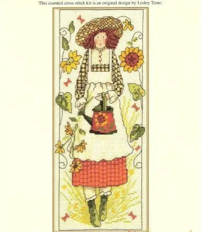 CS-1218 cross stitch kit lesley teare susannah summber girl lady woman sunflower.jpg