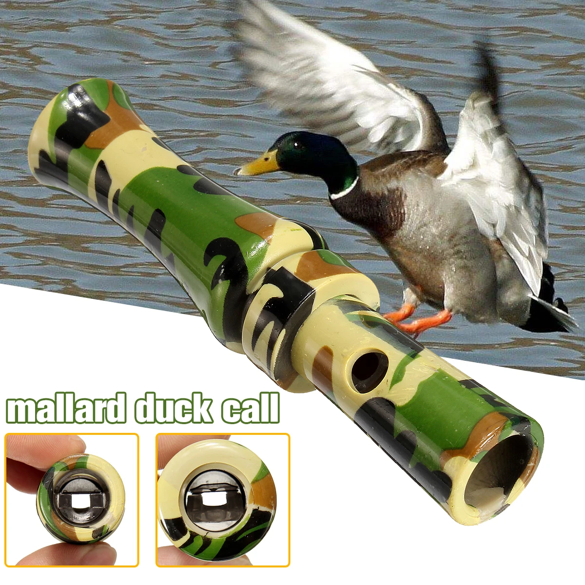 SGODDE New Plastic Camouflage Duck Pheasant Mallard Hunting Call Caller
