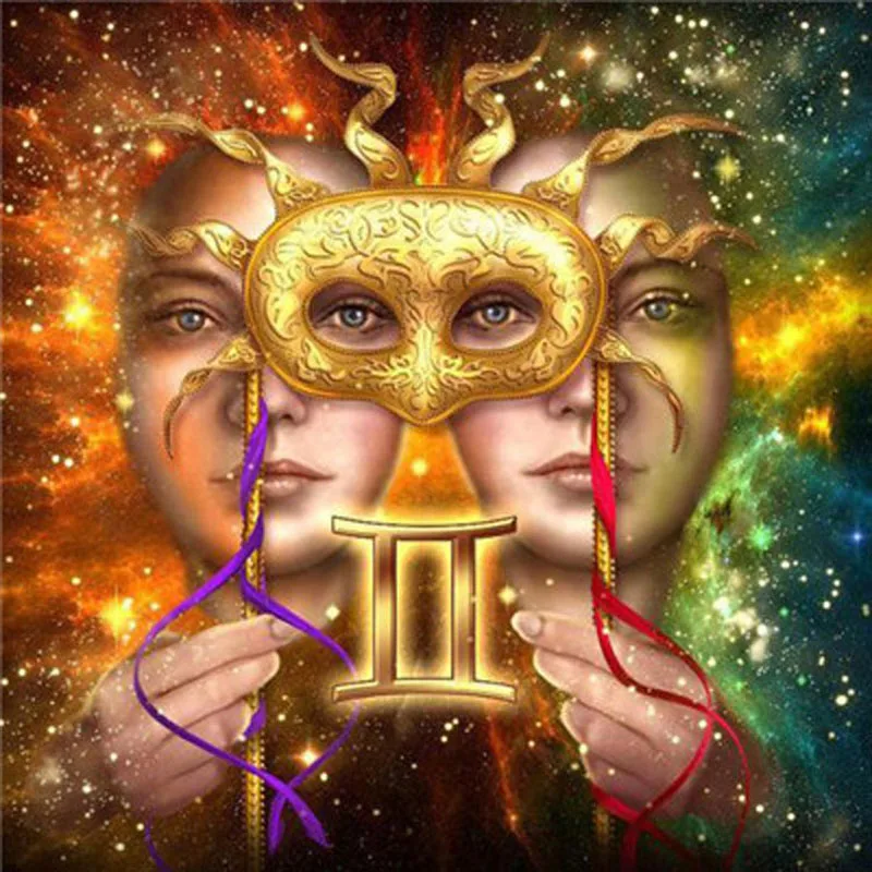 

5D Diamond Painting Gemini full drill square/round icon Diamond embroidery Sale constellation Mosaic rhinestone picture gifts