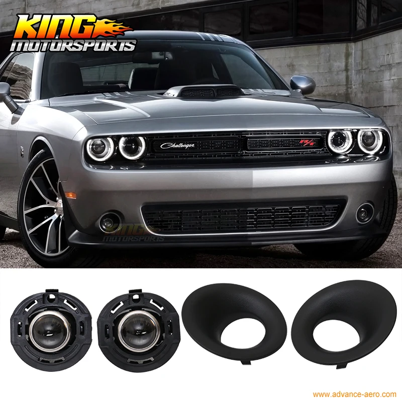 For 2015 2016 Dodge Challenger Front Projector Fog Lamp Foglight Pair
