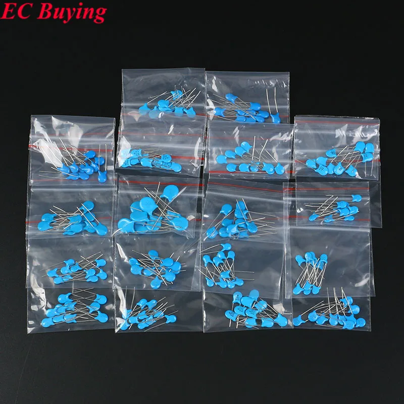 

180pcs High Voltage Ceramic Capacitors Assortment Assorted Kit 18 ValuesX10pcs 1KV 2KV 22pf~22nf