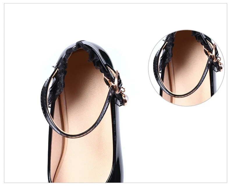 Sapatos de Couro Estudante da Escola de Alta-salto Nova Primavera Preto Branco Meninas Crianças Alto Desempenho Dança Moda Bebê 041 10 Meninas Crianças Estudante Da Escola de Alta-salto