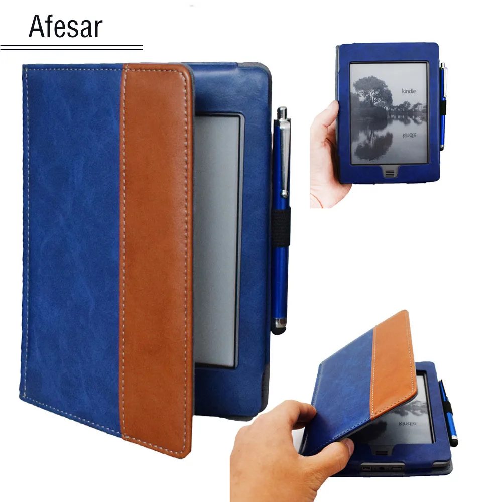 Capa para Kindle Touch 2012 Modelo Antigo D01200 Capa do Livro Flip Case Bonito Bolsa para o Modelo Pele e Caneta
